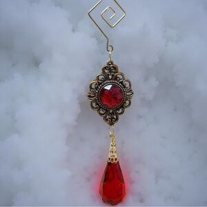 Red Glass Drop Christmas Tree Ornament